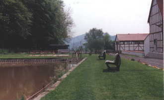 Blick am Teich entlang